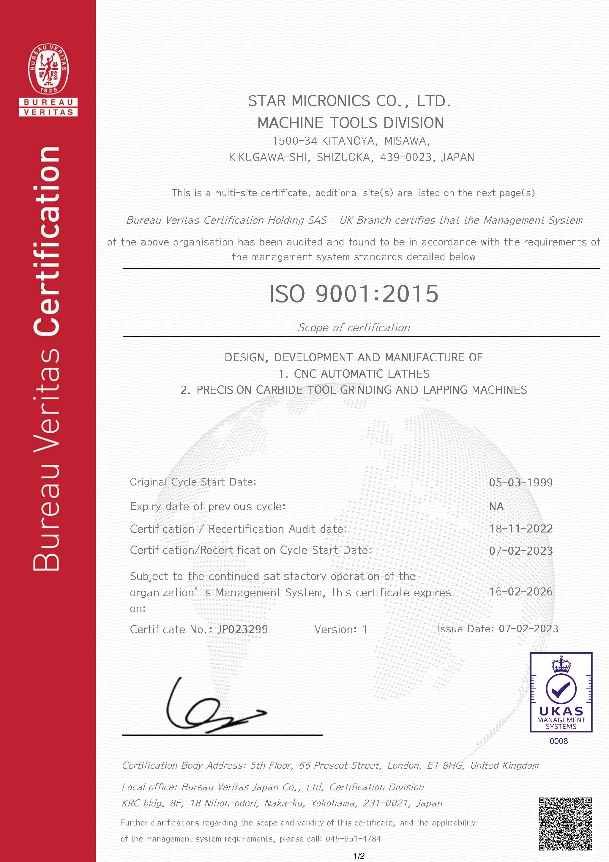 ISO-Zertifikat 9001